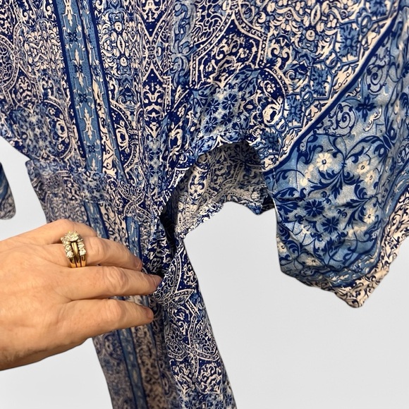 Surf Gypsy Paisley Maxi Dress Swim Cover-Up with open back size small - Picture 5 of 16